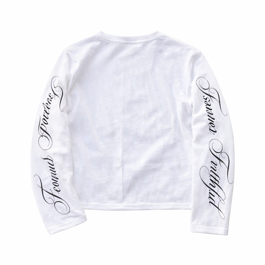 Azphere - Camiseta Manga Larga Blanca Print Minimal
