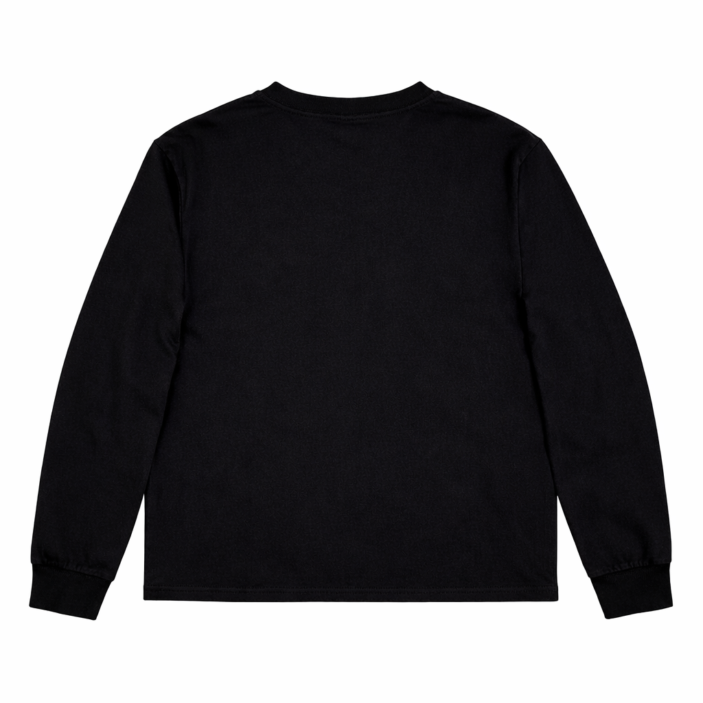 Azphere - Camiseta Manga Larga Negra Print Minimal